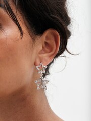 Mood Silver Tone Star Drop Earrings - Image 1 of 3