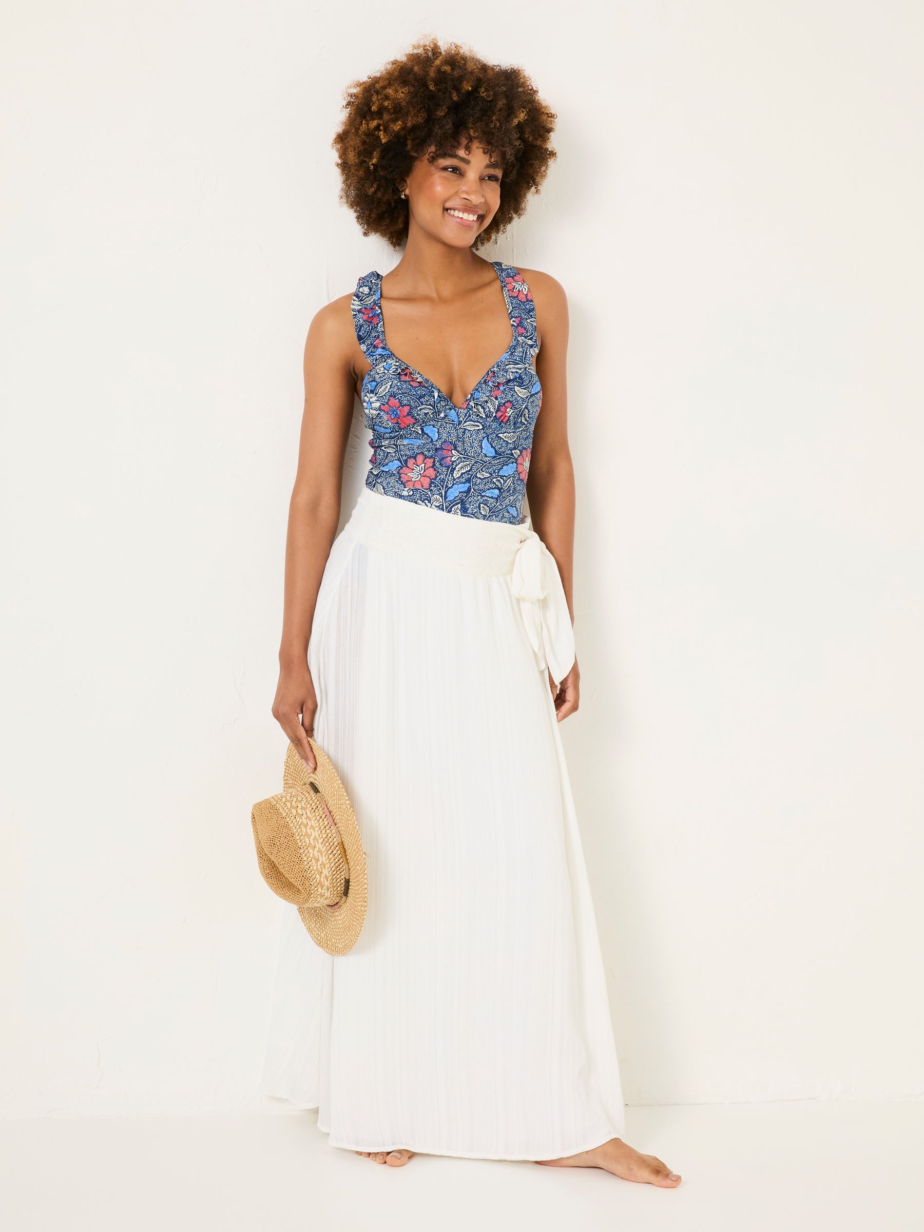 FatFace Ivory Beachwear Wrap Skirt