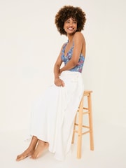 FatFace Ivory Beachwear Wrap Skirt - Image 3 of 7