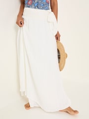 FatFace Ivory Beachwear Wrap Skirt - Image 4 of 7