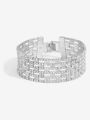 Mood Silver Tone Crystal Stretch Bracelets - Image 3 of 3