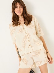 FatFace Leaf Embroidered Shirt - Imagen 2 de 7