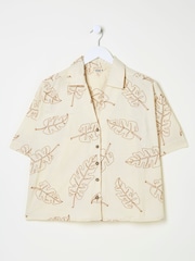 FatFace Leaf Embroidered Shirt - Imagen 6 de 7