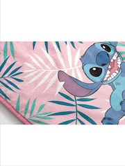 Disney Pink Lilo & Stitch Floral Fluffy Blanket - Image 3 of 5