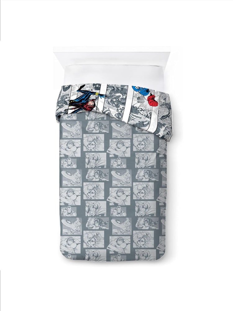 Avengers Multicolor Comic Cool Duvet Cover and Pillowcase Set - Image 2 of 5
