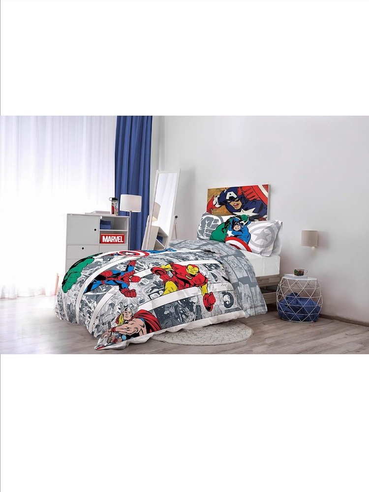 Avengers Multicolor Comic Cool Duvet Cover and Pillowcase Set - Image 5 of 5