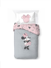 Disney Gray Minnie Mouse One of a Kind Duvet Cover and Pillowcase Set - Image 1 of 6