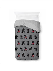 Disney Grey Mickey Mouse Stripes Duvet Cover and Pillowcase Set - Image 3 of 6