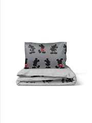 Disney Grey Mickey Mouse Stripes Duvet Cover and Pillowcase Set - Image 4 of 6