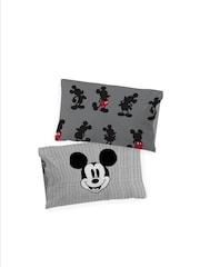 Disney Grey Mickey Mouse Stripes Duvet Cover and Pillowcase Set - Image 5 of 6
