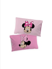 Disney Pink Minnie Mouse Hearts Love Duvet Cover Fitted Sheet and Pillowcase Set - Image 6 of 6