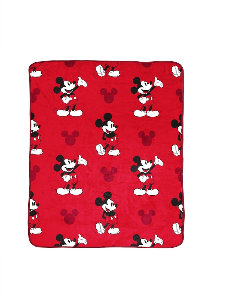 Disney Red Mickey Mouse Fluffy Blanket - Image 2 of 5