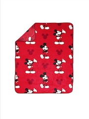 Disney Red Mickey Mouse Fluffy Blanket - Image 3 of 5