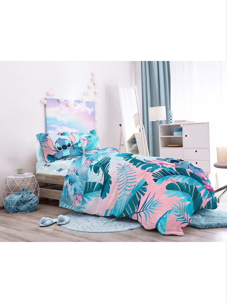 Disney Multicolor Lilo & Stitch Floral Duvet Cover and Pillowcase Set - Image 1 of 5