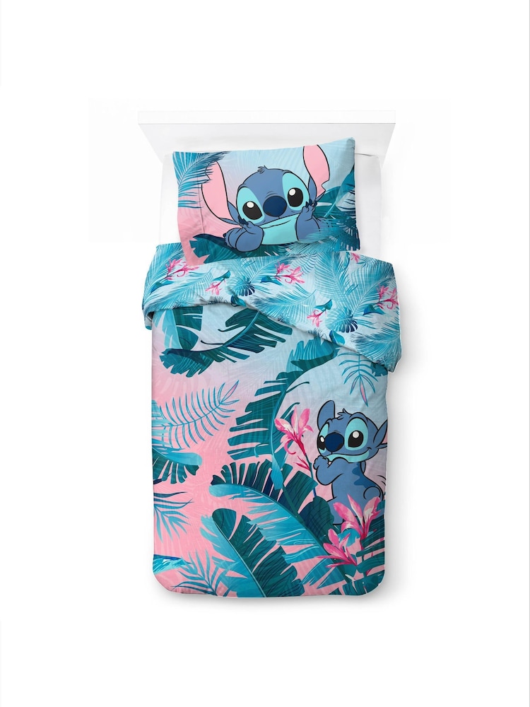 Disney Multicolor Lilo & Stitch Floral Duvet Cover and Pillowcase Set - Image 2 of 5