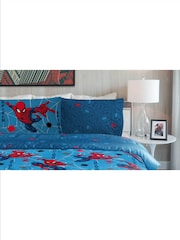 Spider-Man Blue Spidey Faces Duvet Cover and Pillowcase Set - Image 1 of 6