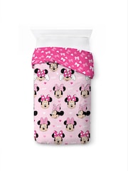 Disney Pink Minnie Mouse Hearts & Love Duvet Cover and Pillowcase Set - Image 2 of 5