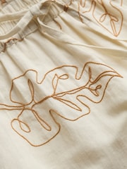 Natural Leaf Embroidered Short - Image 7 of 7