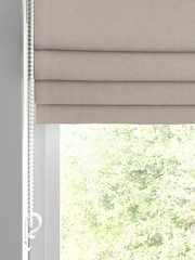Mink Brown Cotton Made To Measure 100% Cotton Roman Blind - Image 2 of 5