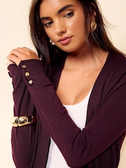 Vinete Purple - Cardigan lung Friends Like These - Imaginea 2 din 4
