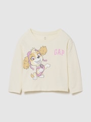 Gap Cream Paw Patrol Logo Long Sleeve T-Shirt (6mths-5yrs) - Image 1 of 3
