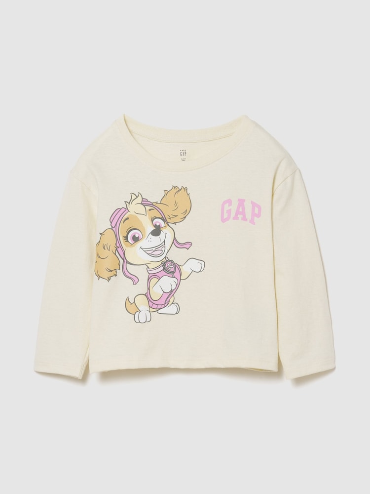 Gap Cream Paw Patrol Logo Long Sleeve T-Shirt (6mths-5yrs) - Image 1 of 3 Gap Cream Paw Patrol Logo Long Sleeve T-Shirt (6mths-5yrs) - Image 1 of 3