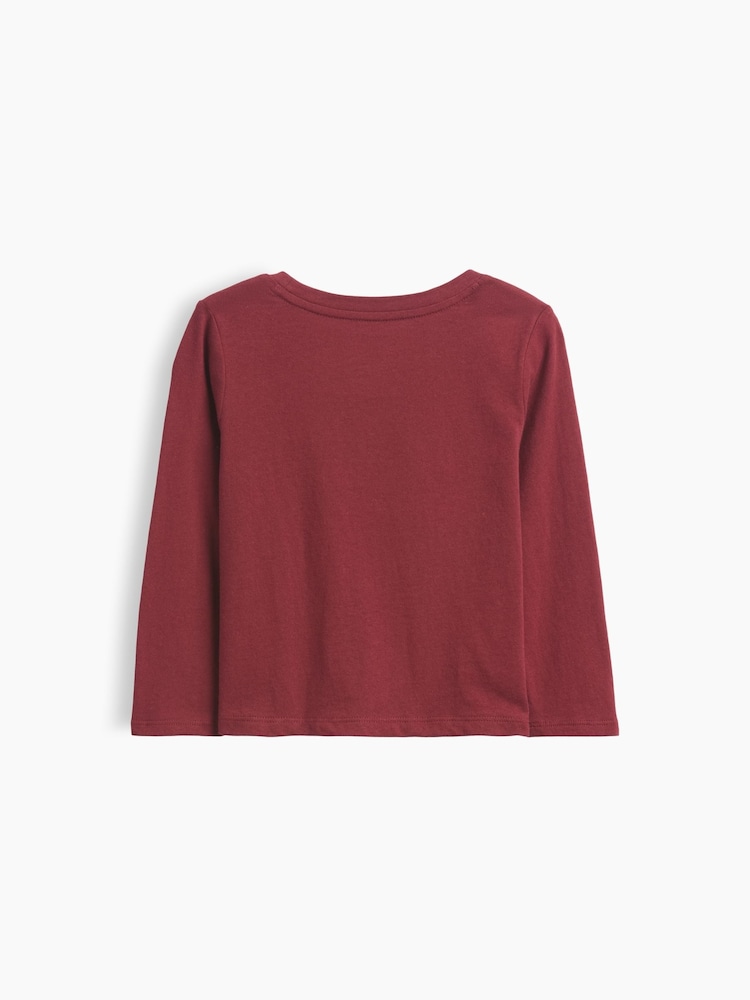 Gap Burgundy Owl Graphic Long Sleeve T-Shirt (6mths-5yrs) - Image 2 of 2 Gap Burgundy Owl Graphic Long Sleeve T-Shirt (6mths-5yrs) - Image 2 of 2