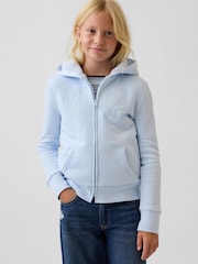 Modré srdce - Gap Sherpa-Lined Logo Zip-Up Hoodie (4-13yrs) - Obrázek 1 z 3