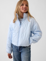 Gap Blue Relaxed Quilted Puffer Coat (4-13yrs) - Image 1 of 5