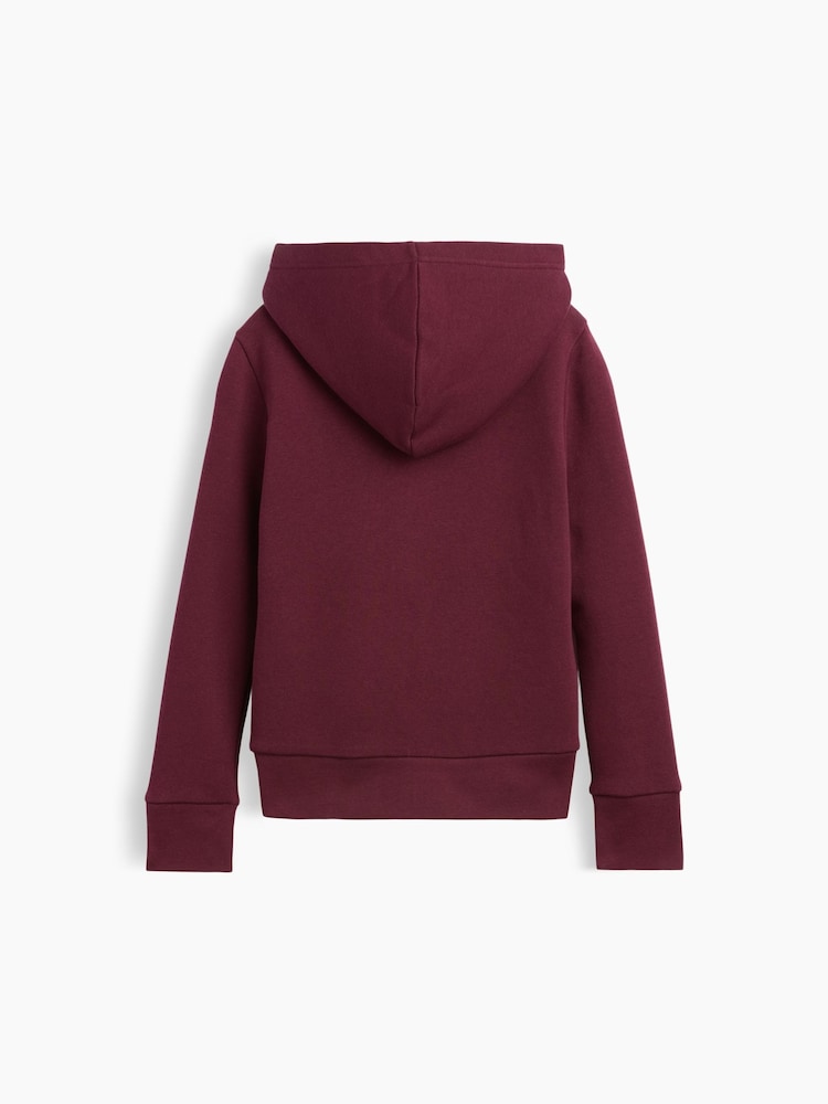 Srdce Burgundy - Gap Sherpa-Lined Logo Zip-Up Hoodie (4-13yrs) - Obrázek 2 z 3