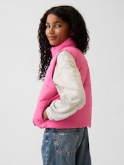 Gap Pink Relaxed Puffer Vest (4-13yrs) - Image 2 of 5