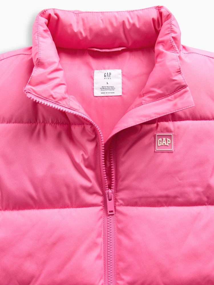 Gap Pink Relaxed Puffer Vest (4-13yrs) - Image 5 of 5 Gap Pink Relaxed Puffer Vest (4-13yrs) - Image 5 of 5