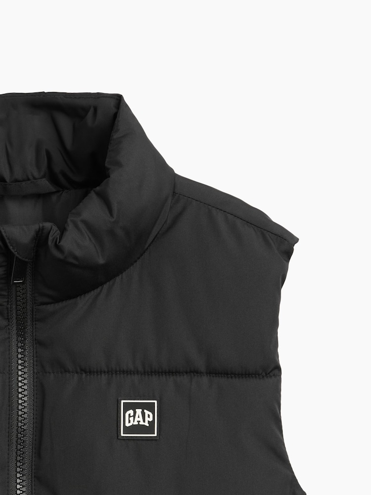 Gap Black Relaxed Puffer Vest (4-13yrs) - Image 5 of 5 Gap Black Relaxed Puffer Vest (4-13yrs) - Image 5 of 5
