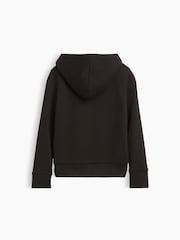 Černý - Gap Sherpa-Lined Logo Zip-Up Hoodie (4-13yrs) - Obrázek 2 z 3