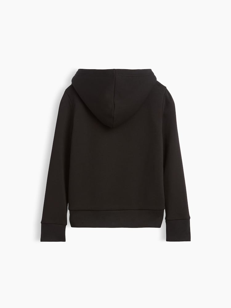 Černý - Gap Sherpa-Lined Logo Zip-Up Hoodie (4-13yrs) - Obrázek 2 z 3