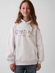 Balts - Gap Vintage Soft Oversized Hello Kitty Hoodie (4-13yrs) - Attēls 1 no 4