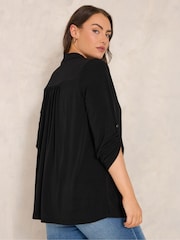 Evans Black Collared Jersey Shirt - Image 3 of 6