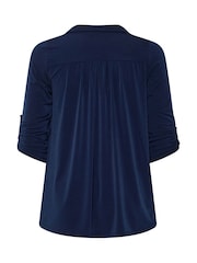Evans Blue Collared Jersey Shirt - Image 6 of 6