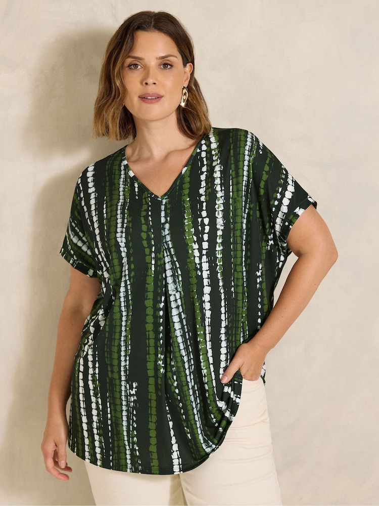 Evans Black Tie Dye Swing Top - Image 1 of 5 Evans Black Tie Dye Swing Top - Image 1 of 5