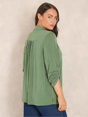 Evans Green Collared Jersey Shirt - Image 3 of 6