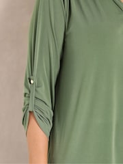 Evans Green Collared Jersey Shirt - Image 4 of 6