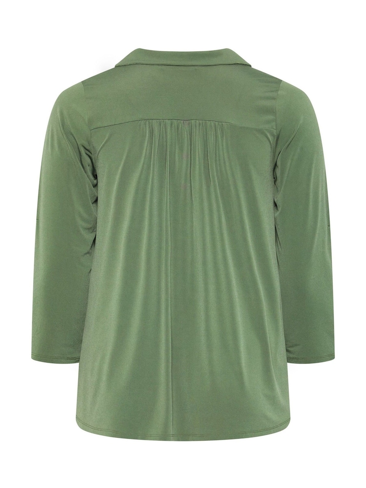 Evans Green Collared Jersey Shirt - Image 6 of 6