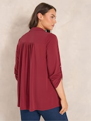 Evans Red Collared Jersey Shirt - Image 2 of 6