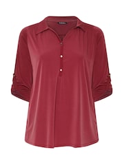 Evans Red Collared Jersey Shirt - Image 5 of 6