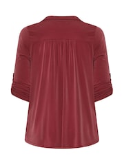 Evans Red Collared Jersey Shirt - Image 6 of 6