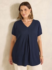Evans Blue Pleated Swing Top 2 Pack - Image 4 of 7