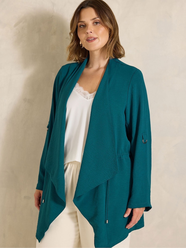 Evans Green Lightweight Waterfall Jacket - Image 1 of 6 Evans Green Lightweight Waterfall Jacket - Image 1 of 6