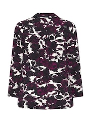Evans Berry Red Printed Collared Jersey Shirt - Image 6 of 6