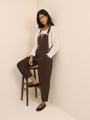 Nobodys Child Brown Denim Dungarees - Image 2 of 5