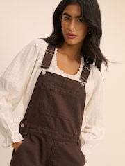 Nobodys Child Brown Denim Dungarees - Image 4 of 5